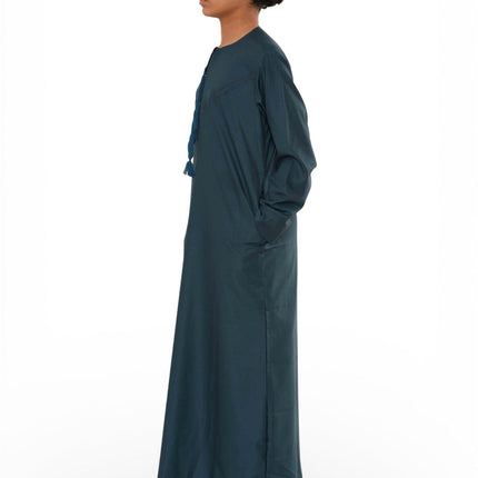 Kids Boys Ramadan Eid Blue Moroccan Jubba Robe Djellaba Thobe - K-TT008