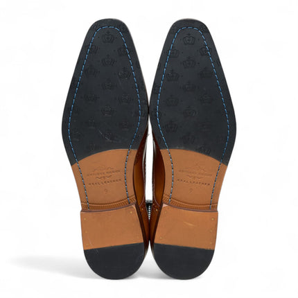 Antique Rogue Men’s Tan Brown Leather Oxford Derby Brogue - Luca