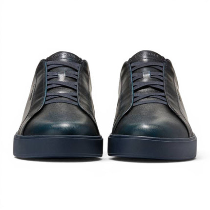 Cole Haan Men's GrandPro Luxe Mile Trainer Blue Leather Sneakers - C44436