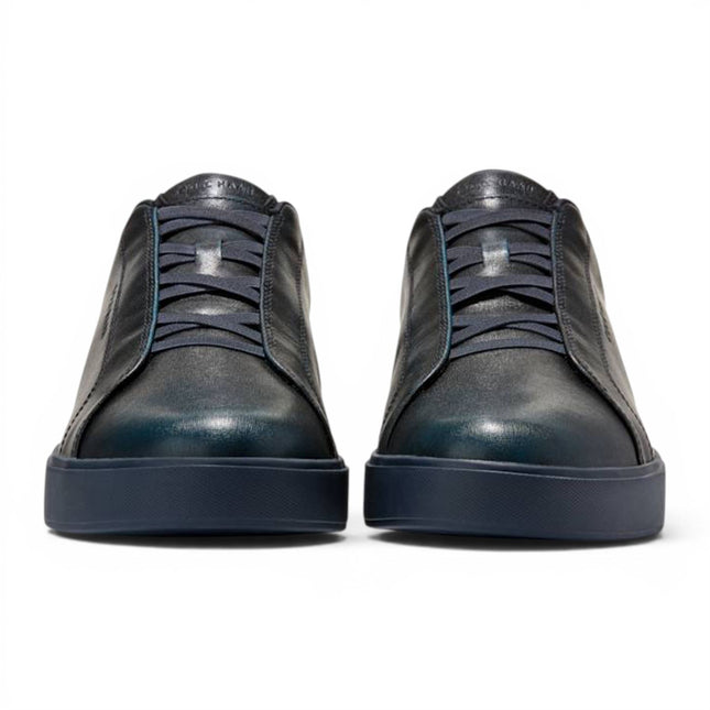 Cole Haan Men's GrandPro Luxe Mile Trainer Blue Leather Sneakers - C44436