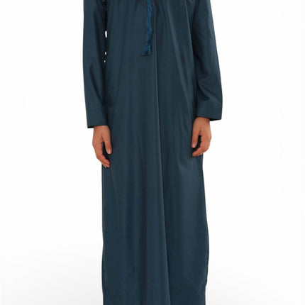 Kids Boys Ramadan Eid Blue Moroccan Jubba Robe Djellaba Thobe - K-TT008