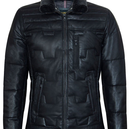 Men's Leather Quilted Biker Jacket - Guayaquil