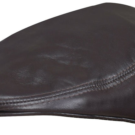 Mens  Flat Hat Leather Peaky Blinders Beret Newsboy Gatsby Golf Cabbie Cap