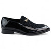 Men’s Smart Black Loafers Leather Lined Velvet Slip-On Shoes
