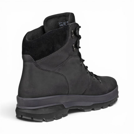 Ecco Men's Black Leather Waterproof Lace-up Hiking Boots - Rugged Track 25
