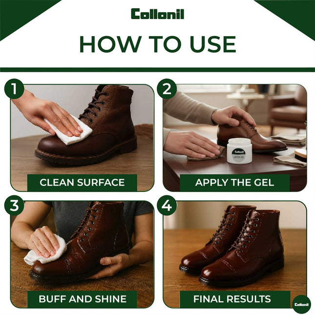 Collonil Leather Gel 60ml Waterproof, Dirt-Repellent & Colour-Reviving Leather Care