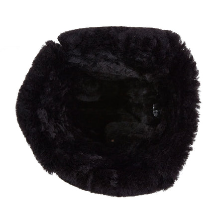 Mens Brown RAF Aviator Sheepskin B-55 Trapper Hat Winter Warm Leather Navigator Hat