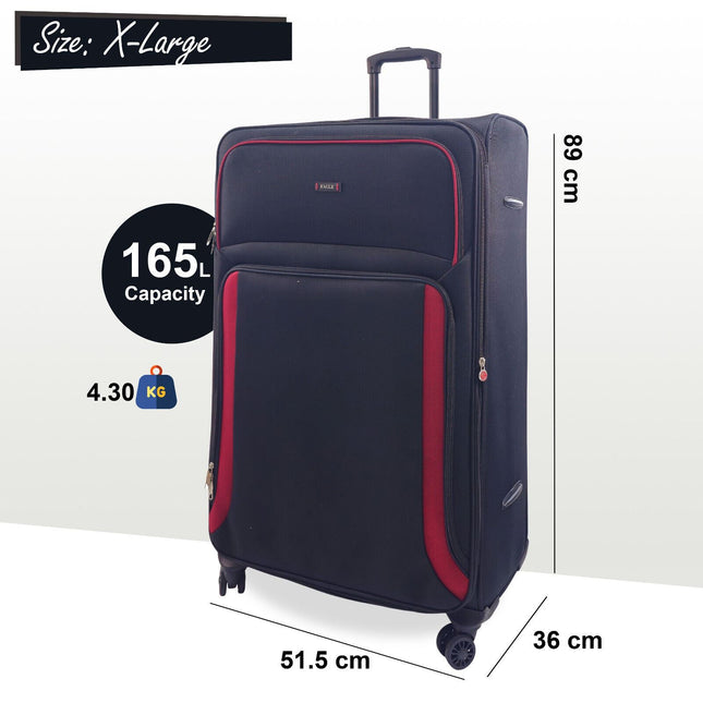 Soft Shell Suitcase Luggage Set Travel Light Carry On Cabin Bag