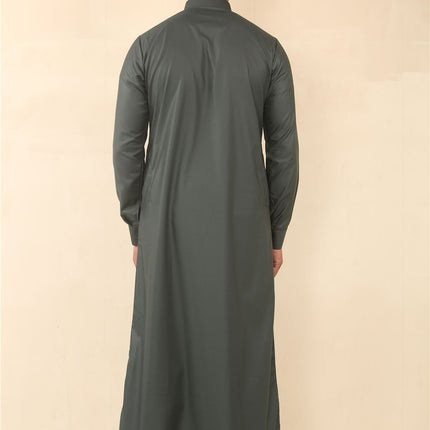 Men's Green Thobe Arab Saudi Emirati Islamic Clothing Jubba Robe