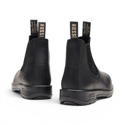 Rossi 404 Black Leather Outdoor Chelsea Boots - Spinifex