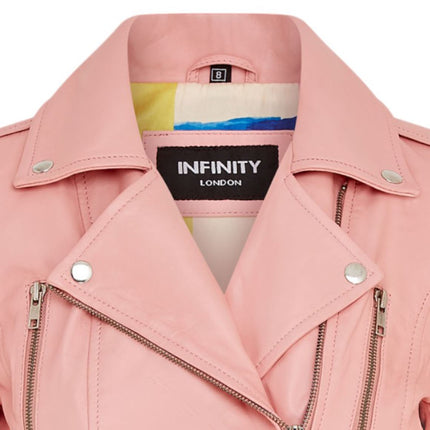 Womens Leather Brando Biker Jacket-Orlando