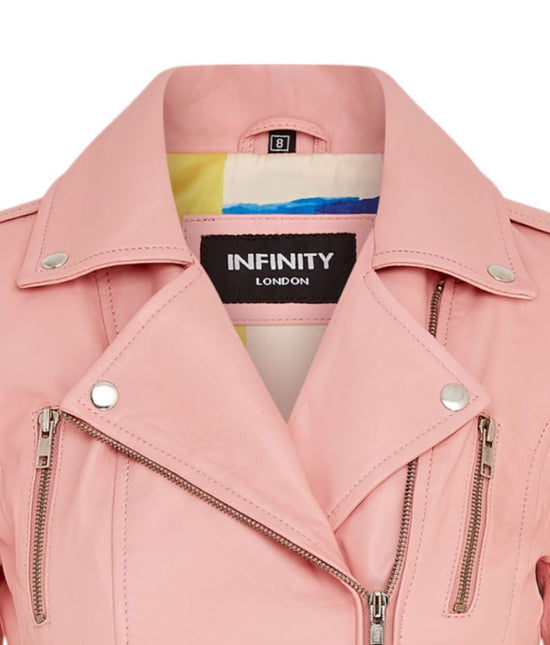 Womens Leather Brando Biker Jacket-Orlando