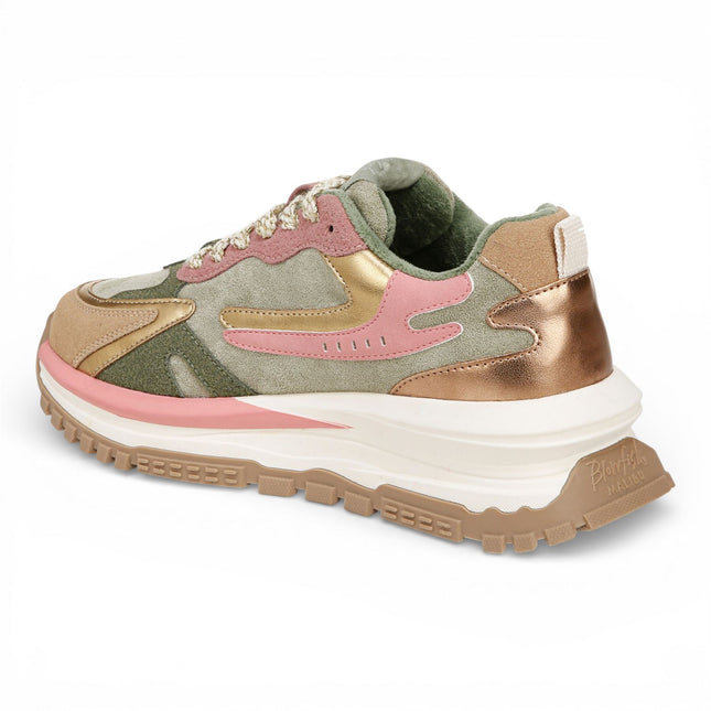 Blowfish Malibu Womens Green Pink Retro Sneaker Trainers - Leo