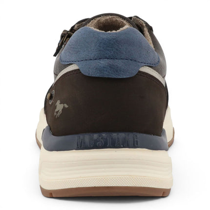 Mustang Men's Brown Faux Leather Trainer Sneakers - M0051001