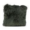 Genuine Sheepskin Thyme Green  40x40cm Real Wool Single Sided Cushion