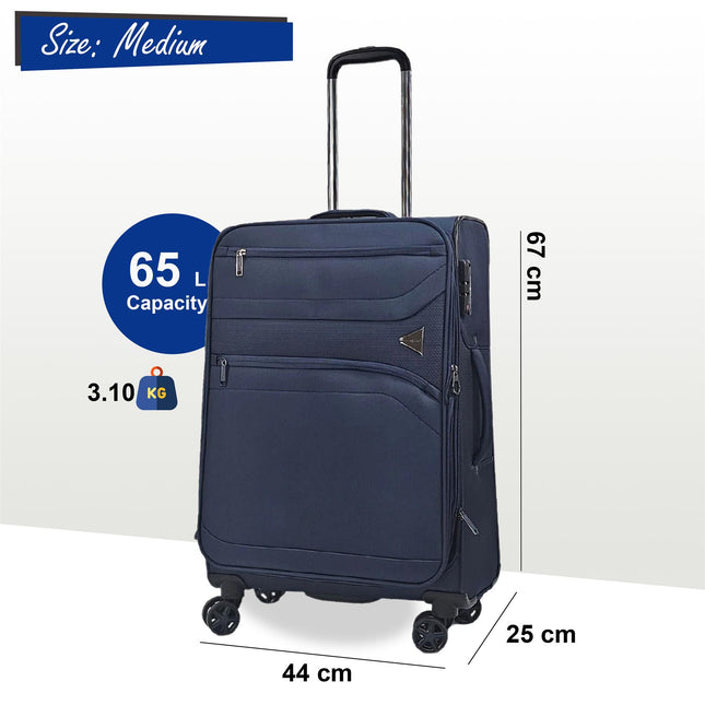 Lightweight Soft  Dual 4 Wheel Luggage Suitcases