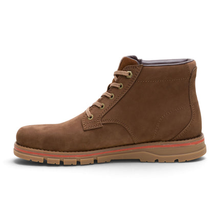 Caterpillar (CAT) Men's Water-Resistant Bison Brown Leather Ankle Boots - Estimate Chukka