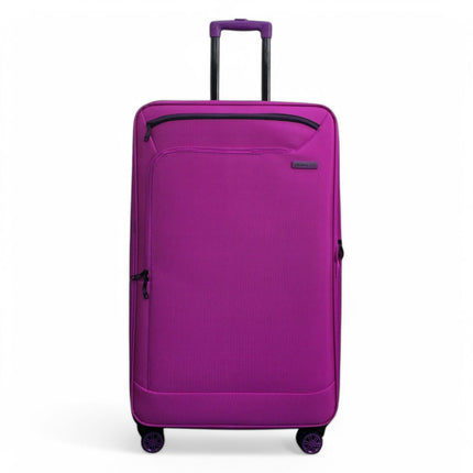 Lightweight Soft Shell 8 Wheels Luggage Travel Cabin Holiday Bags Suitcase Set