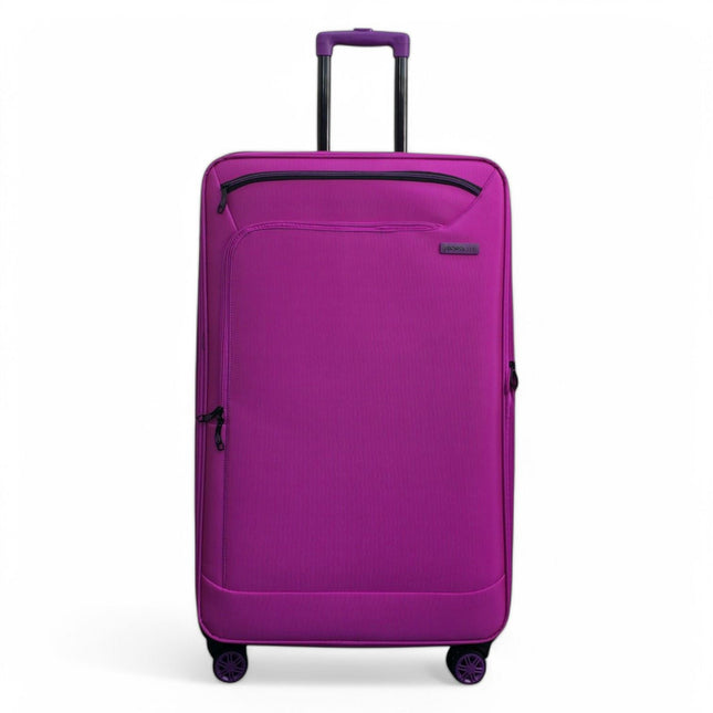 Lightweight Soft Shell 8 Wheels Luggage Travel Cabin Holiday Bags Suitcase Set