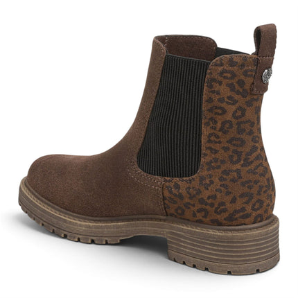 Blowfish Malibu Women's Brown Leopard Faux Suede Chelsea Boots - Alfie