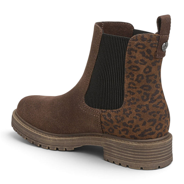 Blowfish Malibu Women's Brown Leopard Faux Suede Chelsea Boots - Alfie