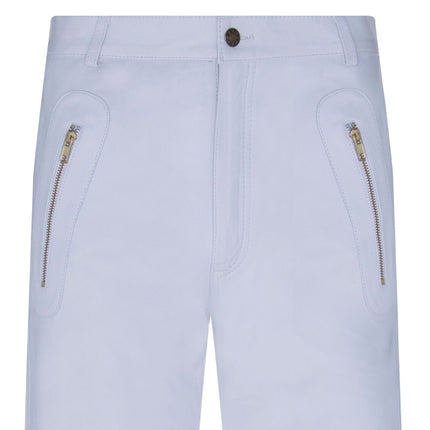 Mens Leather Zip Jeans-Ancona