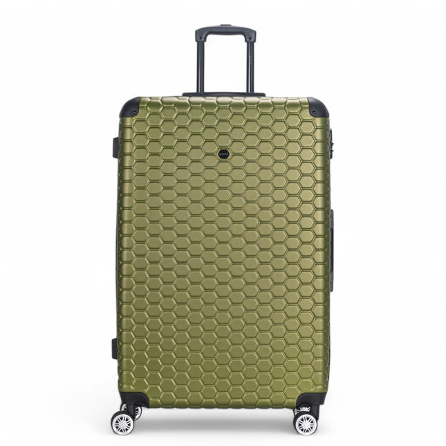 Hard Shell ABS 8 Wheel Luggage Travel Cabin Holiday Bags Suitcase Set