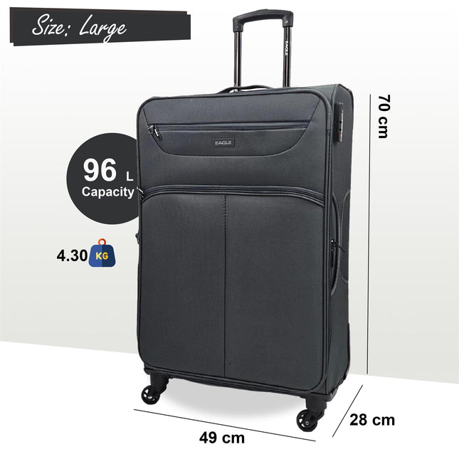 Lightweight Soft Suitcase Luggage Travel TSA Set
