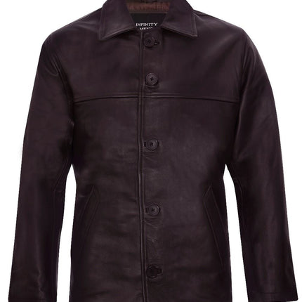 Mens Cowhide Leather Box Jacket-Mendoza