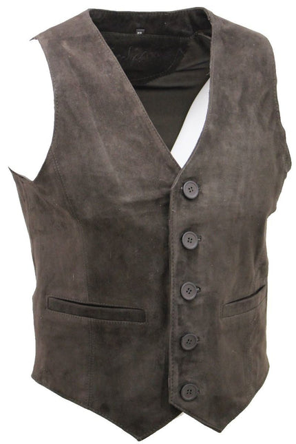 Mens Classic Goat Suede Leather Waistcoat-Norwich