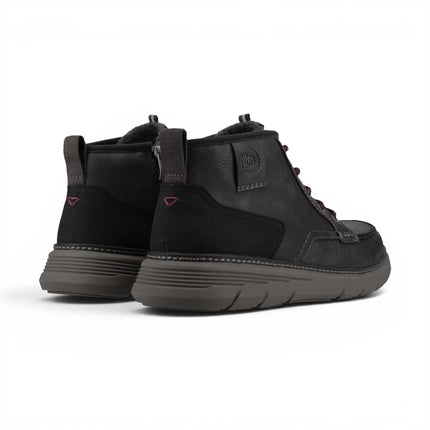Bugatti Men's Grey Leather Lace-up Casual Ankle Boots - Pulau