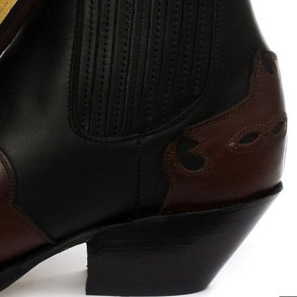 Grinders Unisex Leather Black Western Boots - Arizona Lo