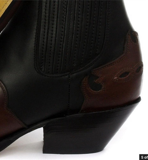 Grinders Unisex Leather Black Western Boots - Arizona Lo