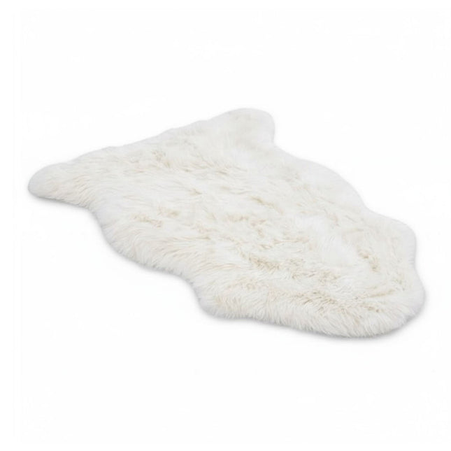 Genuine Ivory Sheepskin Natural Silky Soft Fluffy Real Wool Rug