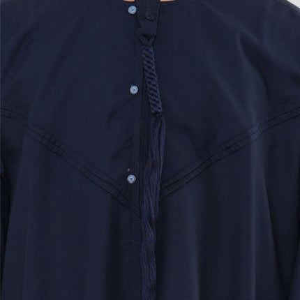 Kids Boys Eid Navy Blue Moroccan Jubba Robe Djellaba Ramadan Eid Thobe - K-HM11