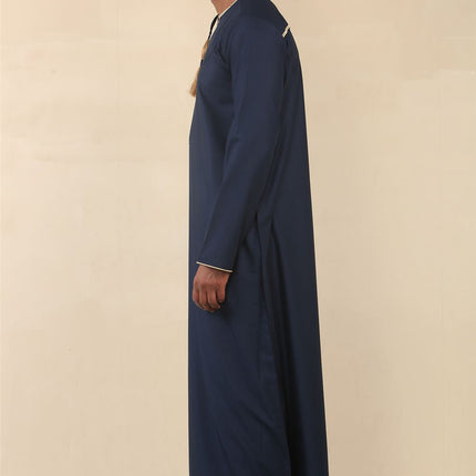 Men's Omani Eid Blue Thobe  Saudi Emirati Jubba Robe