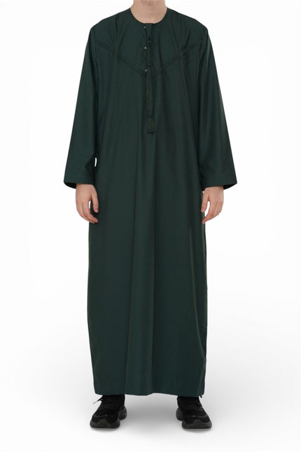 Men's Eid Green Moroccan Jubba Robe Djellaba Ramadan Eid Thobe - HM11
