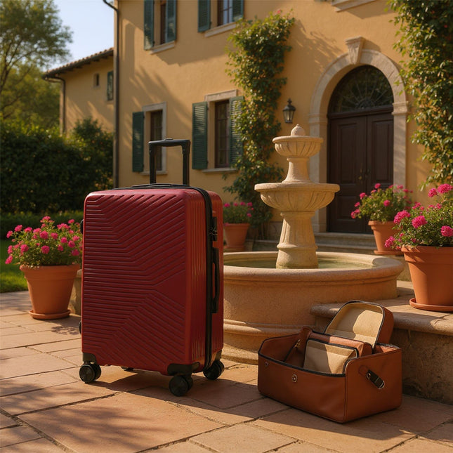 Hardshell Suitcase Set Robust 8 Wheel Cabin Luggage Case Bag