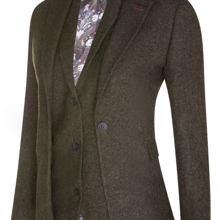 Womens 1920s Olive Green Wool Classic Retro Vintage Blazer