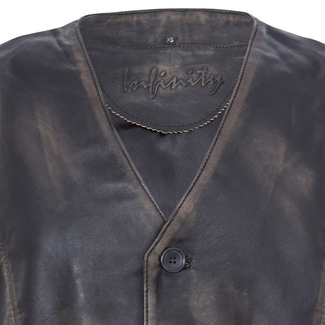 Mens Classic Leather Waistcoat-Chester