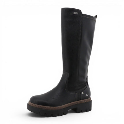 Mustang Women's Black Knee High Chunky Long Winter Boots - M0062001