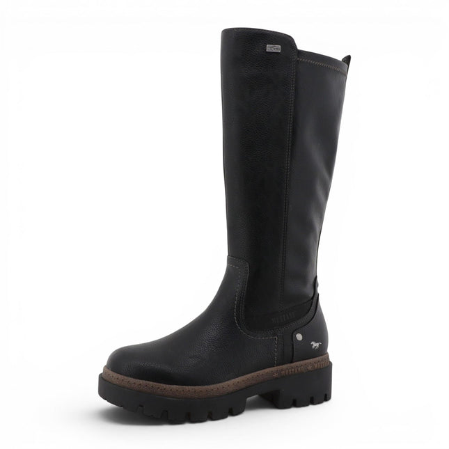 Mustang Women's Black Knee High Chunky Long Winter Boots - M0062001