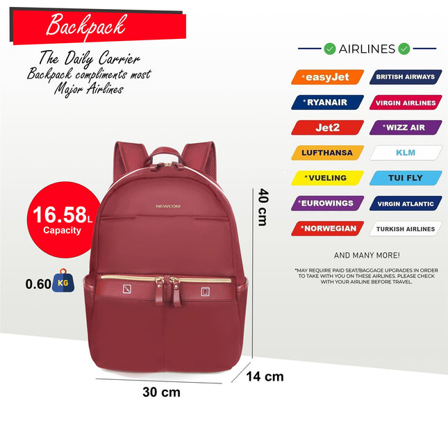 Backpack Rucksack 40 x 30 x 14 cm Underseat Travel Cabin Bag for Ryanair, Easy Jet