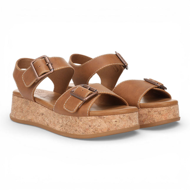Blowfish Malibu Women’s Tan Faux Leather Platform Sandals - Magical