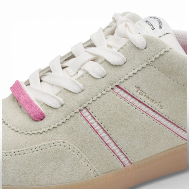 Tamaris Women's Green Pink Leather Trainers Sneaker Shoes