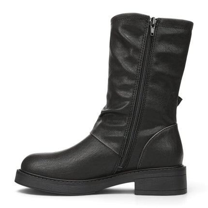 Blowfish Malibu Women's Black Faux Leather Mid-Calf Biker Boots - Venice-2