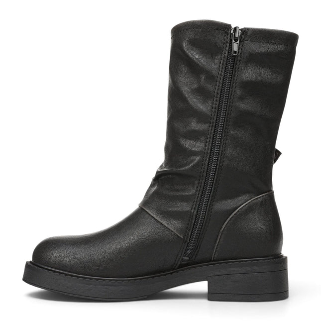 Blowfish Malibu Women's Black Faux Leather Mid-Calf Biker Boots - Venice-2