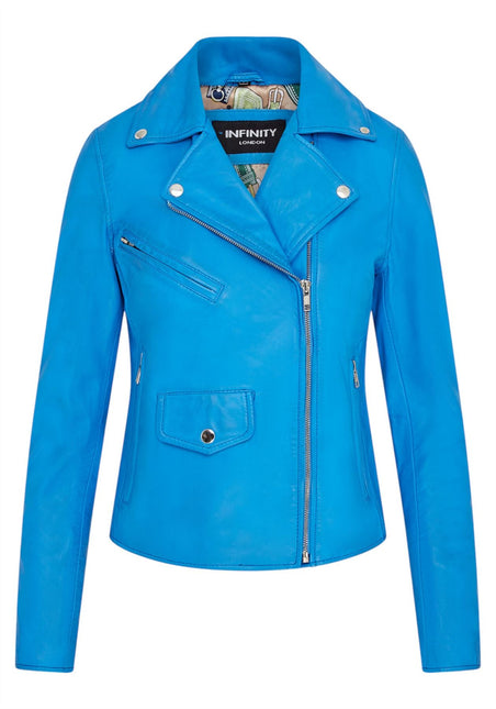 Women's Classic Brando Biker Leather Jacket - Broome
