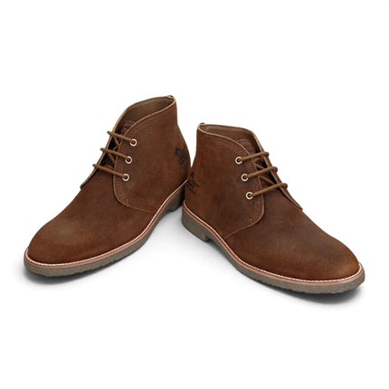 Panama Jack Men's Brown Leather Waterproof Lace-Up Desert Boots - Gael C38