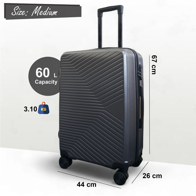 Hardshell Suitcase Set Robust 8 Wheel Cabin Luggage Case Bag